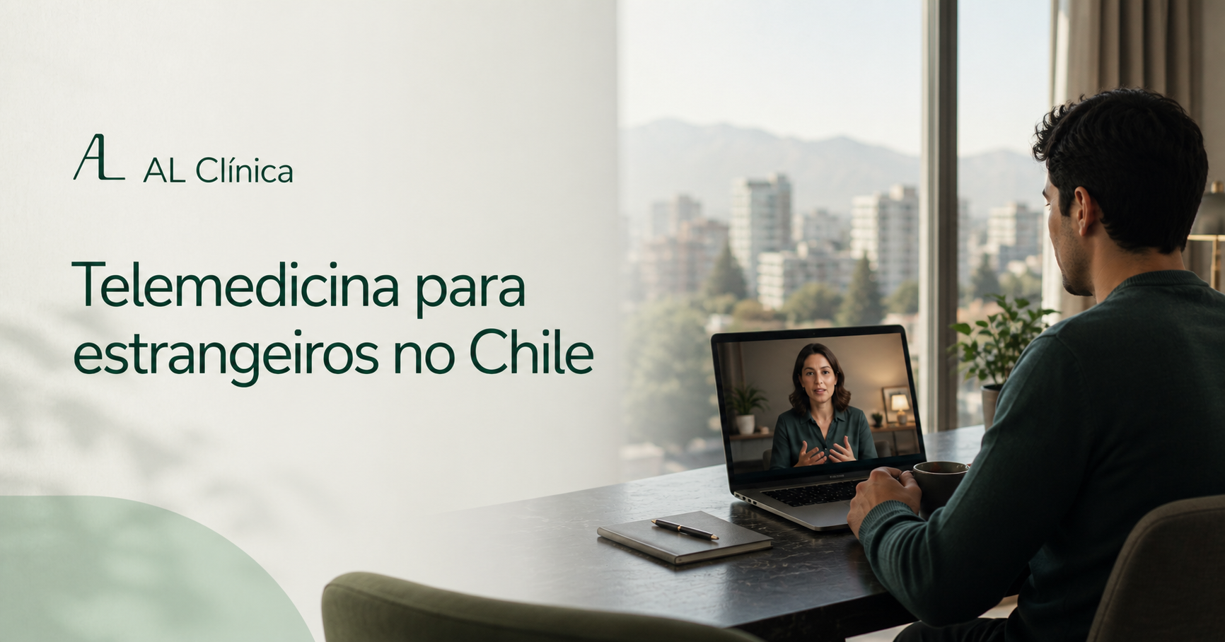 Traveler having a medical video consultation in Chile